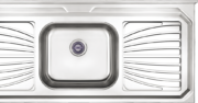 Cuba Pia Inox 120cm com válvula - Imagem 2