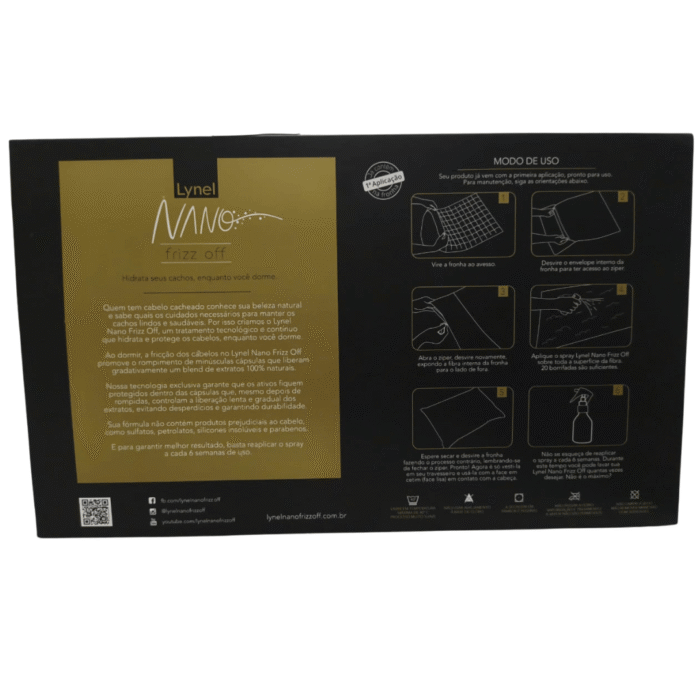 KIT LYNEL NANO FRIZZ OFF (Fronha Cetim + Spray) - Hidratação Noturna - Imagem 5