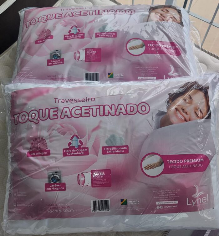 TRAVESSEIRO TOQUE ACETINADO - 68cm x 48cm - Imagem 2