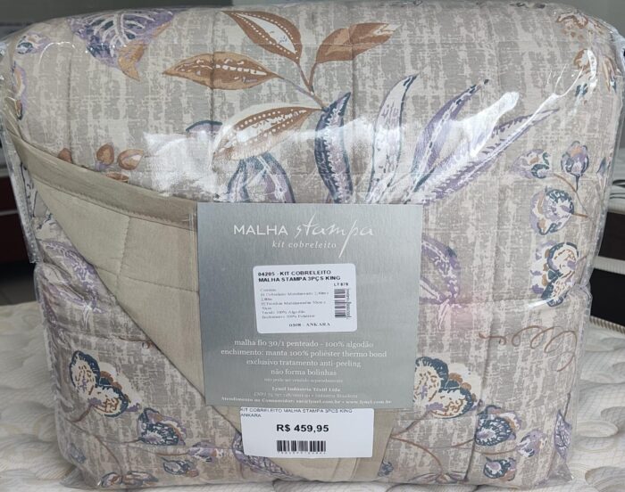 KIT COBRELEITO MALHA STAMPA 3PCS KING ANKARA - Imagem 2