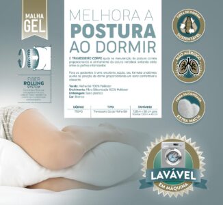 Travesseiro Corpo Malha Gel Lynel 1,28M X 38CM - Imagem 3