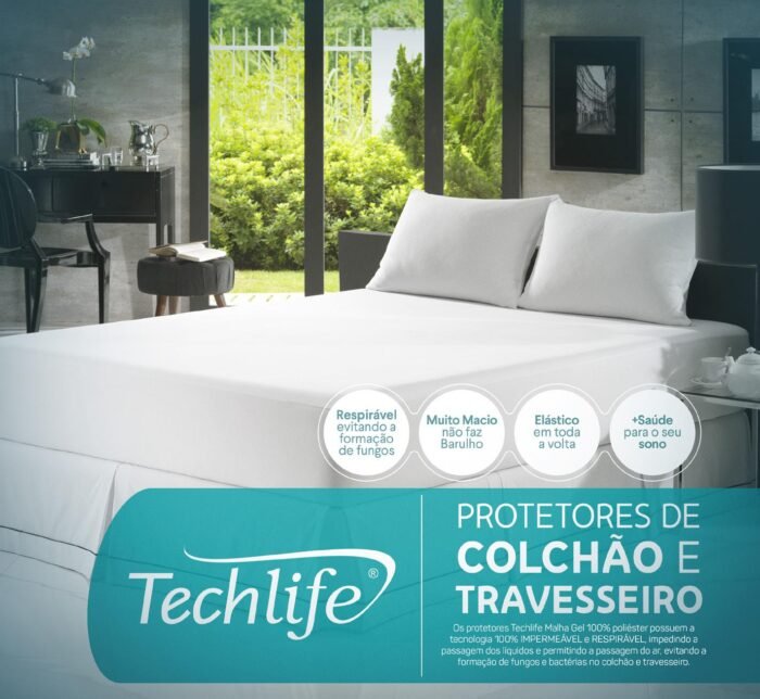 Protetor De Travesseiro Malha Gel 70cm X 50cm - Imagem 3