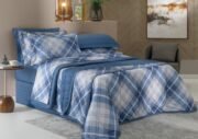 KIT COBRELEITO SOFISTIC 2PCS SOLTEIRO INDIGO GLASGOW - Imagem 3