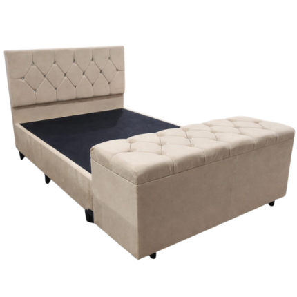 Combo Realeza ConforLar: Cabeceira + Base Box + Recamier Baú