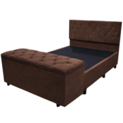 Combo Realeza ConforLar: Cabeceira + Base Box + Recamier Baú - Imagem 4