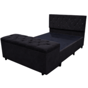 Combo Realeza ConforLar: Cabeceira + Base Box + Recamier Baú - Imagem 3